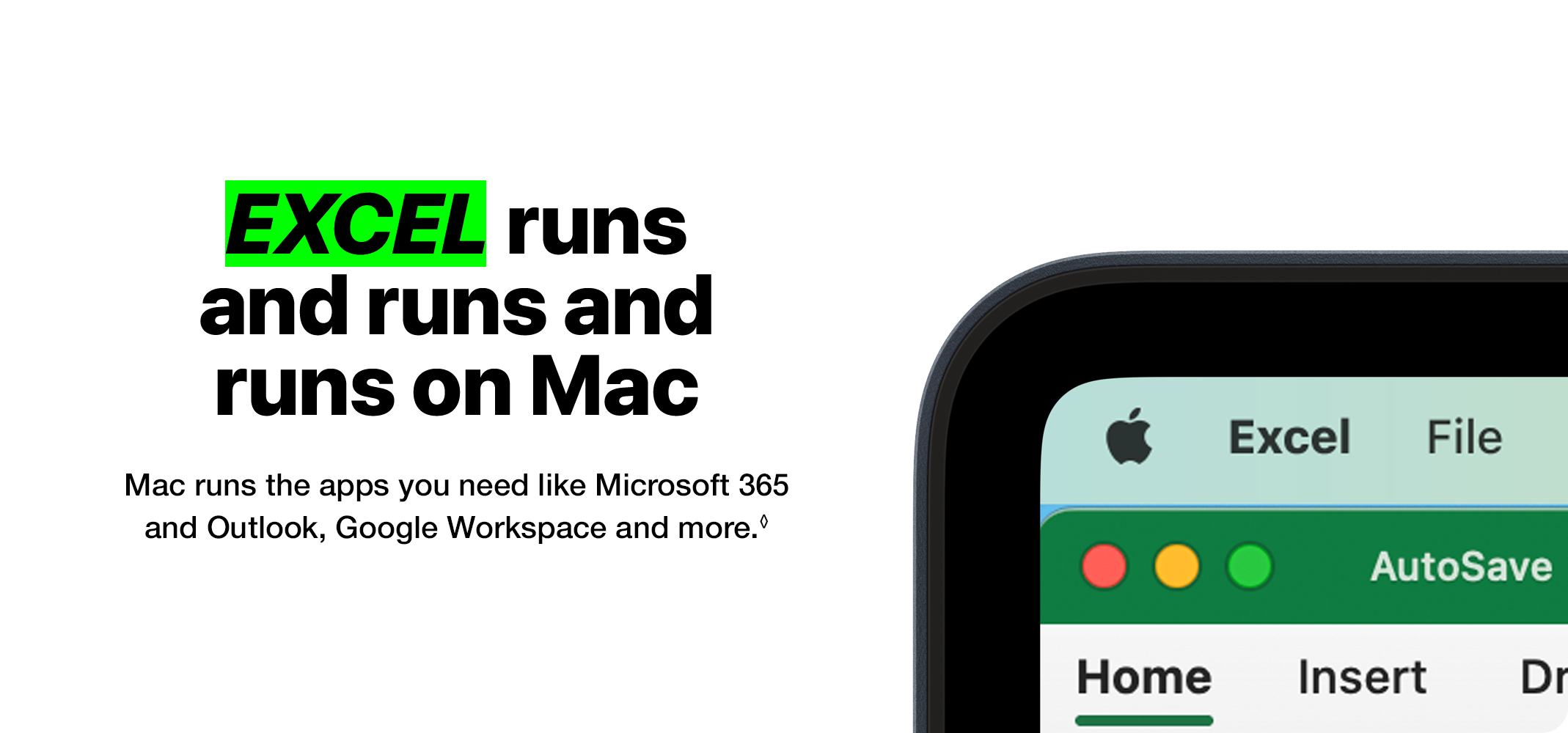 EXCEL runs and runs and runs on Mac